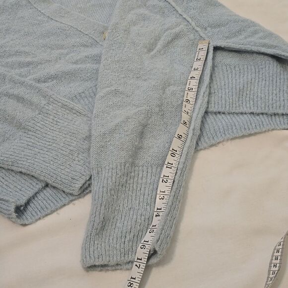 Free People Found my Friend Blue boucle Cardigan size small - Picture 6 of 8